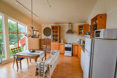 Kitchen and dinning area with panoramic view