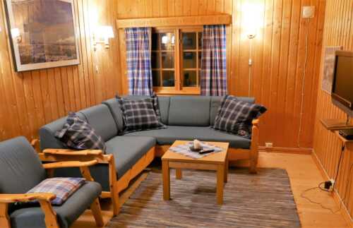 Tasty decorated living rooms in the family wilderness cabins